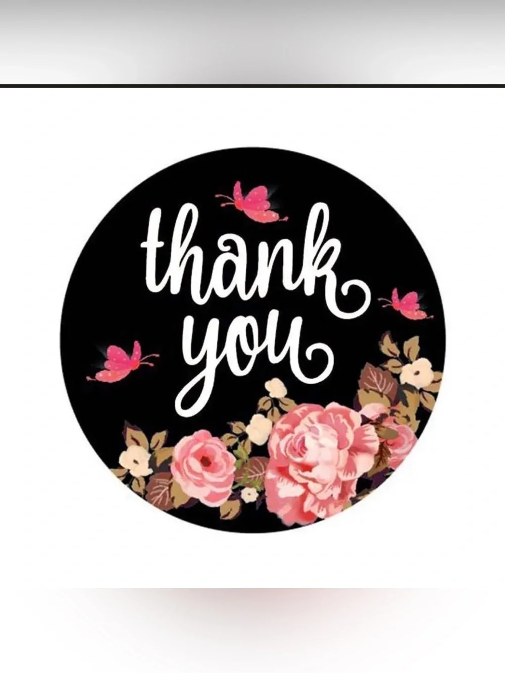 Thank You Stickers 1 Inch Floral Round Labels Small Business Packaging